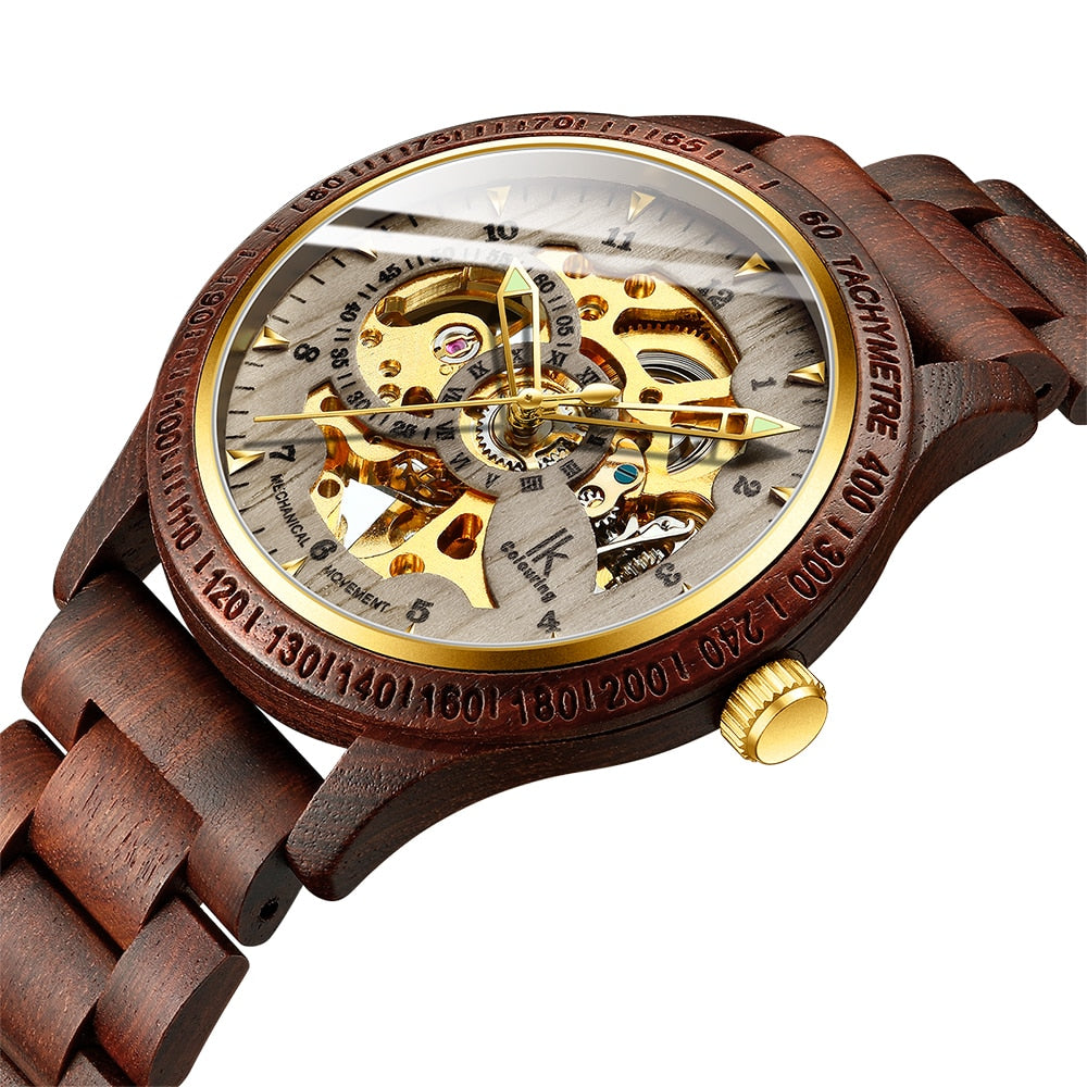 Men's Mechanical Wooden Watch