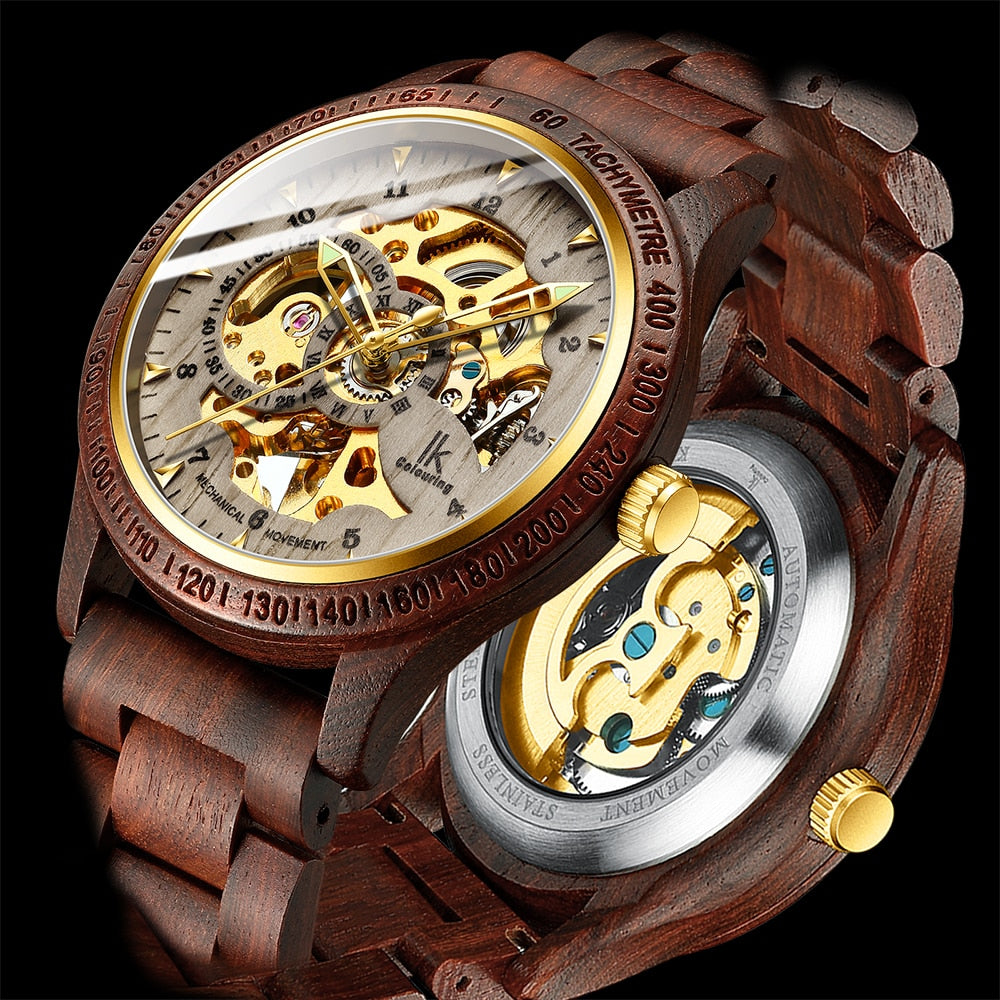 Men's Mechanical Wooden Watch